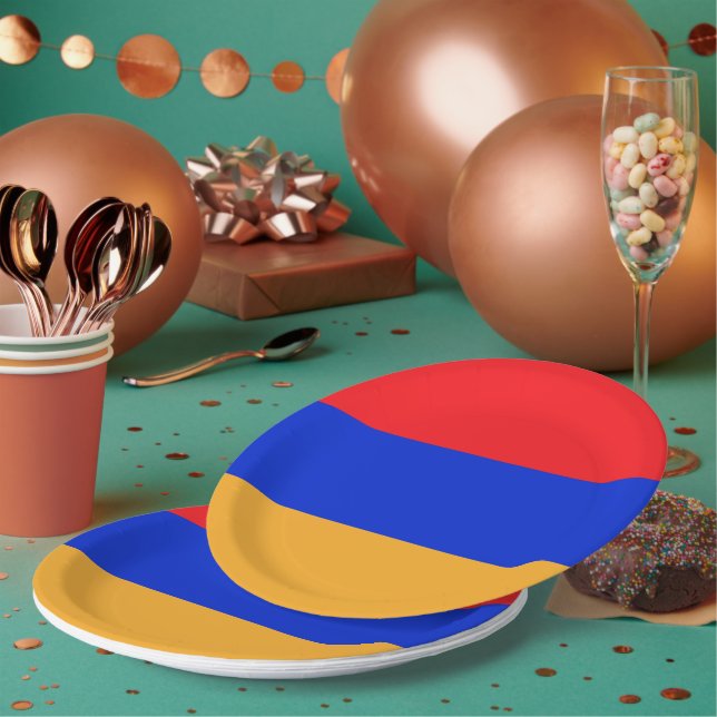 Plato De Papel Bandera de Armenia (Multi)