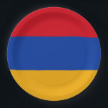 Plato De Papel Bandera de Armenia<br><div class="desc">Bandera de Armenia</div>