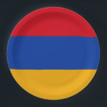 Plato De Papel Bandera de Armenia<br><div class="desc">Bandera de Armenia</div>