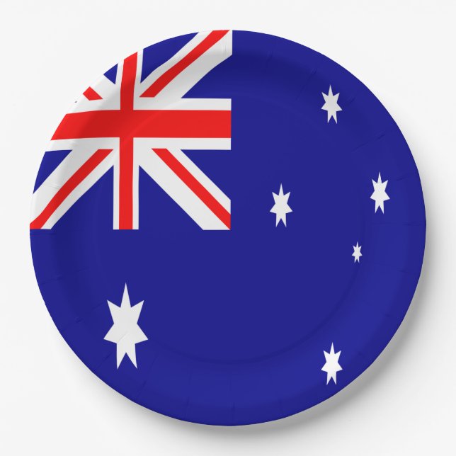 Plato De Papel Bandera de Australia (Anverso)