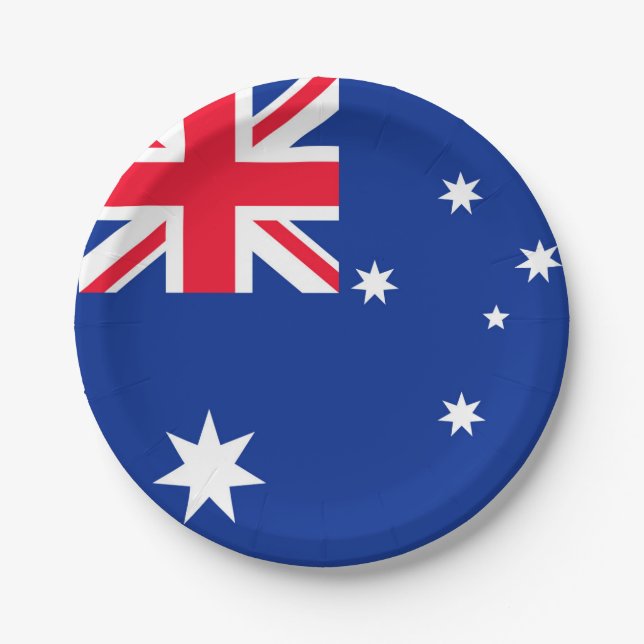 Plato De Papel Bandera de Australia (Anverso)