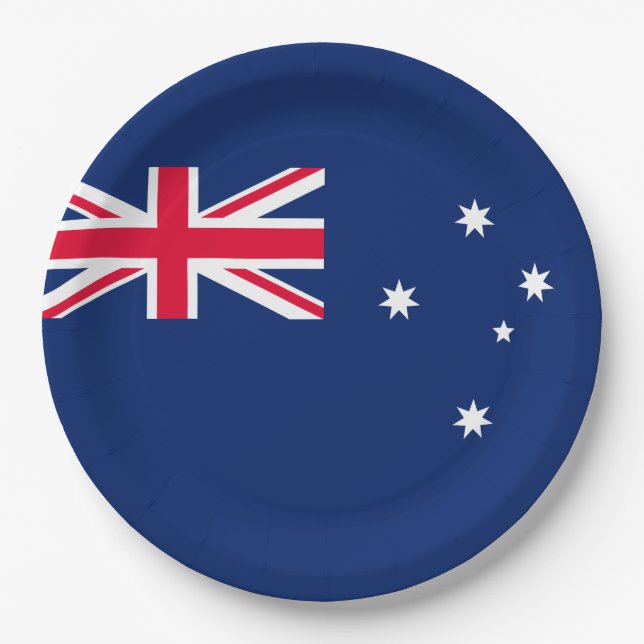 Plato De Papel Bandera de Australia (Anverso)
