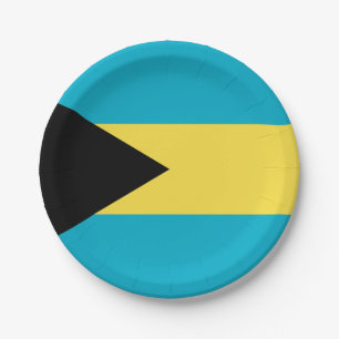 Plato De Papel Bandera de Bahamas
