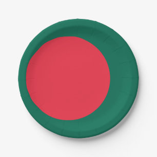 Plato De Papel Bandera de Bangladesh