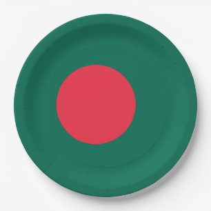 Plato De Papel Bandera de Bangladesh (Bangladesh)