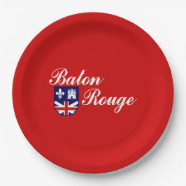 Plato De Papel Bandera de Baton Rouge (Luisiana)