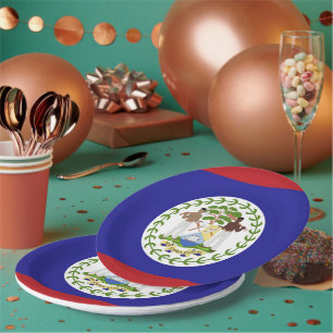 Plato De Papel bandera de Belice