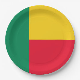 Plato De Papel Bandera de Benin (África)
