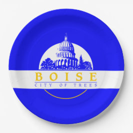 Plato De Papel Bandera de Boise (ciudad de Idaho)