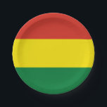Plato De Papel Bandera de Bolivia (Bolivia)<br><div class="desc">Productos de bandera mundial de personalizable - Por favor,  no dude en añadir su propio texto.</div>