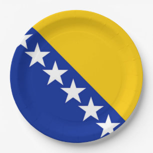 Plato De Papel Bandera de Bosnia y Herzegovina