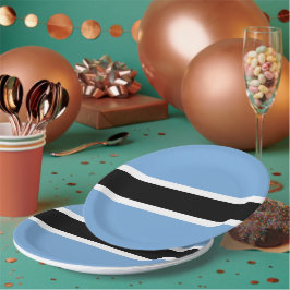 Plato De Papel Bandera de Botsuana