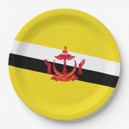 Plato De Papel Bandera de Brunei