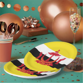 Plato De Papel Bandera de Brunei
