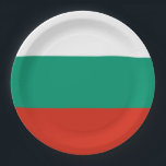 Plato De Papel Bandera de Bulgaria<br><div class="desc">Bandera de Bulgaria</div>