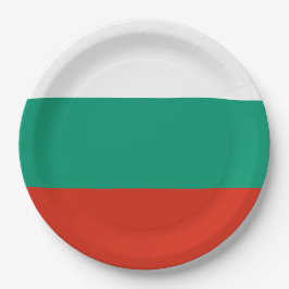 Plato De Papel Bandera de Bulgaria