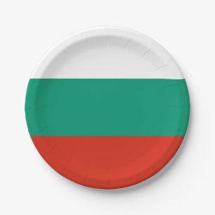 Plato De Papel Bandera de Bulgaria