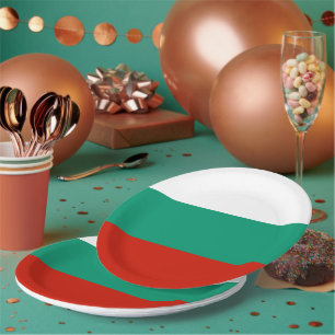 Plato De Papel Bandera de Bulgaria