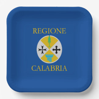 Plato De Papel Bandera de Calabria (Italia)