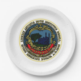 Plato De Papel Bandera de Cambridge (Massachusetts)