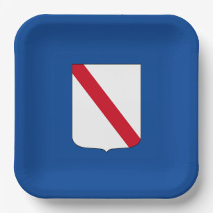 Plato De Papel Bandera de Campania (Italia)