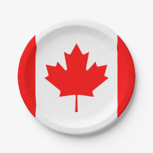 Plato De Papel Bandera de Canadá (Canadá)