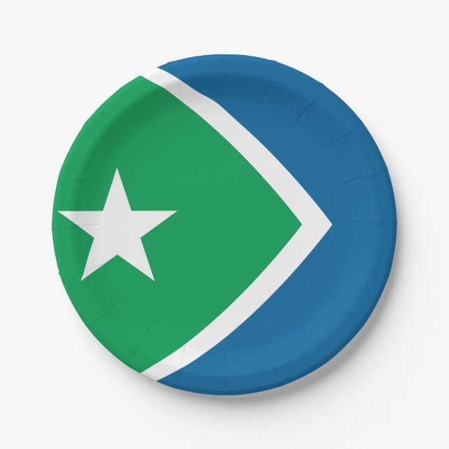 Plato De Papel Bandera de Cedar Rapids, Iowa (Anverso)