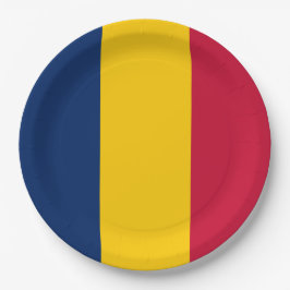 Plato De Papel Bandera de Chad (país africano)