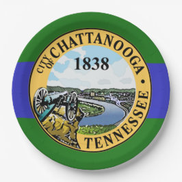 Plato De Papel Bandera de Chattanooga (Tennessee)