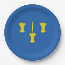 Plato De Papel Bandera de Cheshire (condado del Reino Unido)