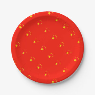Plato De Papel Bandera de China - Alta calidad