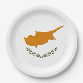 Plato De Papel Bandera de Chipre (grecochipriota)
