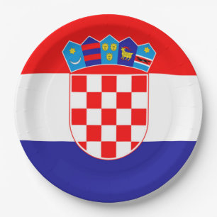 Plato De Papel Bandera de Croacia