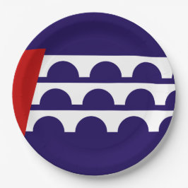 Plato De Papel Bandera de Des Moines (ciudad de Iowa)