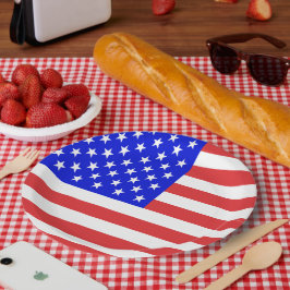 Plato De Papel Bandera de EE. UU.