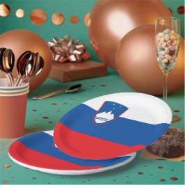 Plato De Papel Bandera de Eslovenia
