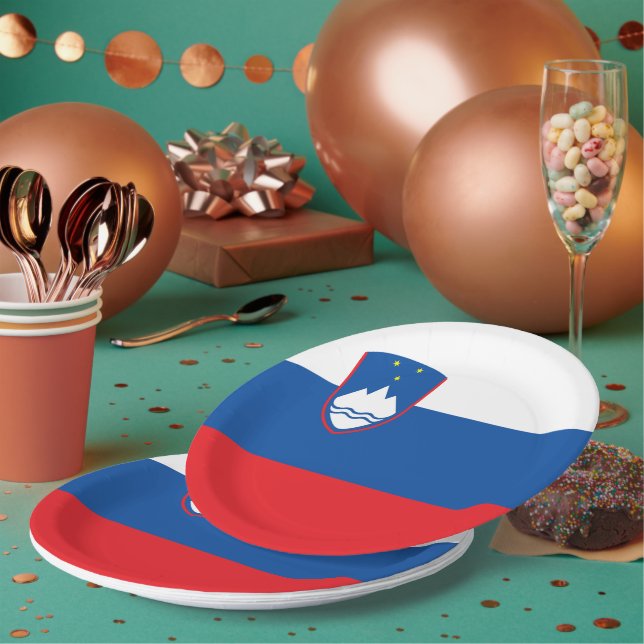 Plato De Papel Bandera de Eslovenia (Multi)