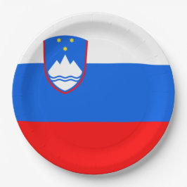 Plato De Papel Bandera de Eslovenia