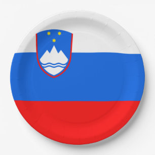 Plato De Papel Bandera de Eslovenia