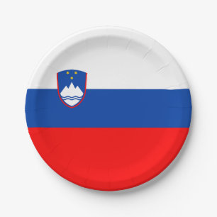 Plato De Papel Bandera de Eslovenia
