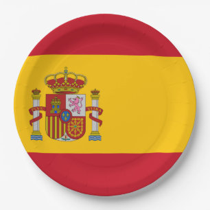 Plato De Papel Bandera de España - Bandera de España