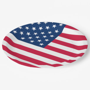 Plato De Papel Bandera de Estados Unidos - Estados Unidos de Amé
