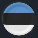 Plato De Papel Bandera de Estonia<br><div class="desc">Bandera de Estonia</div>