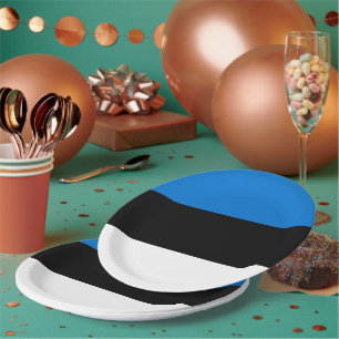 Plato De Papel Bandera de Estonia