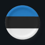 Plato De Papel Bandera de Estonia<br><div class="desc">Bandera patriótica de Estonia</div>