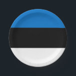 Plato De Papel Bandera de Estonia<br><div class="desc">Bandera patriótica de Estonia</div>