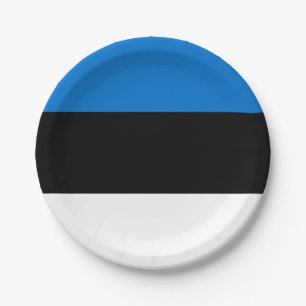 Plato De Papel Bandera de Estonia