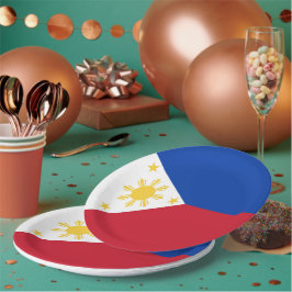 Plato De Papel Bandera de Filipinas