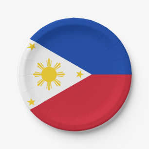 Plato De Papel Bandera de Filipinas