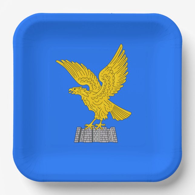 Plato De Papel Bandera de Friuli-Venezia Giulia (Italia) (Anverso)